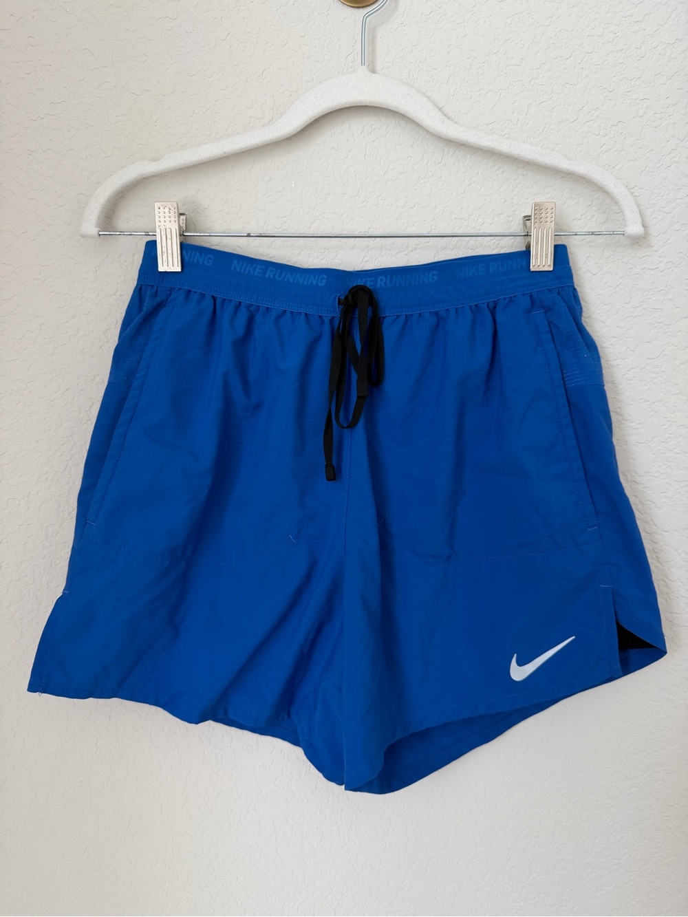 Nike Women's Royal Blue Athletic Running Shorts with Black Drawstring - Picture 2 of 11